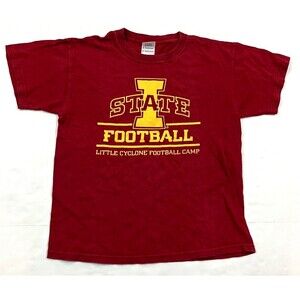 Gildan Iowa State Little Cyclones Football Camp Tee T-shirt‎ Youth Large L Kids